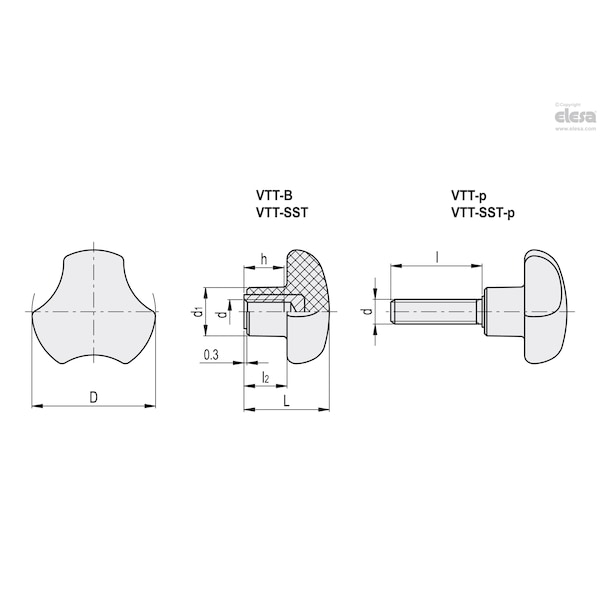 Zinc-plated Steel Threaded Stud, VTT.25-p-M4x10